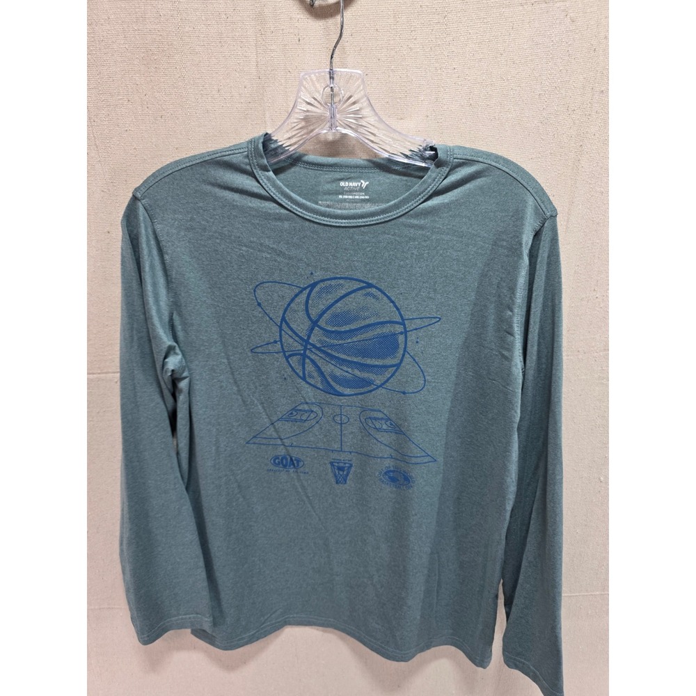 Old Navy Active Boys XL 14-16 Cloudmotion Basketball Graphic Tee Long Sleeve
